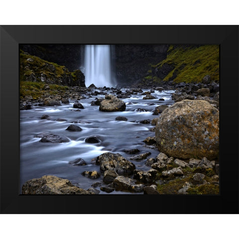 Waterfall 54 Black Modern Wood Framed Art Print by Lee, Rachel