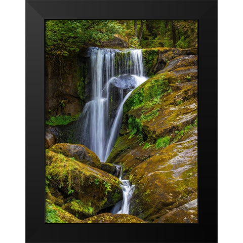 Waterfall 57 Black Modern Wood Framed Art Print by Lee, Rachel