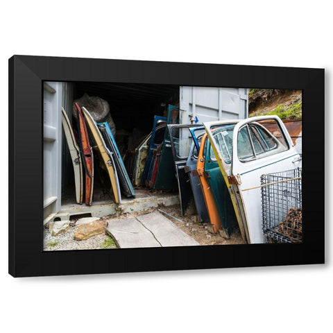 Car Doors Black Modern Wood Framed Art Print with Double Matting by Malone, Will