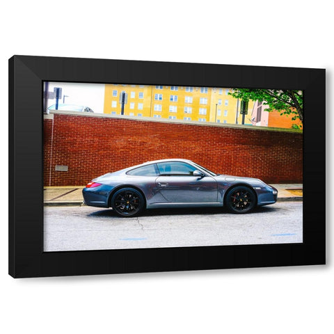Crooked Porche Black Modern Wood Framed Art Print with Double Matting by Malone, Will