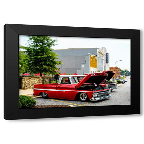 Red Chevy Black Modern Wood Framed Art Print with Double Matting by Malone, Will