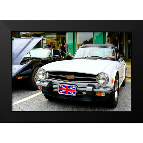TR6 Black Modern Wood Framed Art Print by Malone, Will