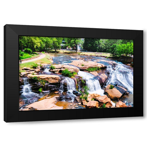 Falls Park Black Modern Wood Framed Art Print with Double Matting by Malone, Will