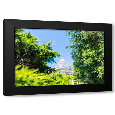 Henderson County Courthouse 2 Black Modern Wood Framed Art Print by Malone, Will