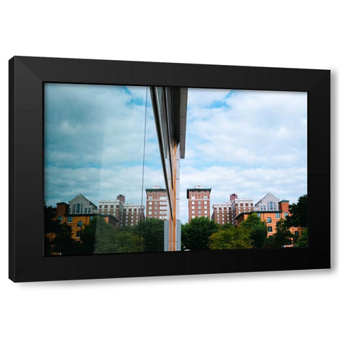 Reflection City Black Modern Wood Framed Art Print by Malone, Will