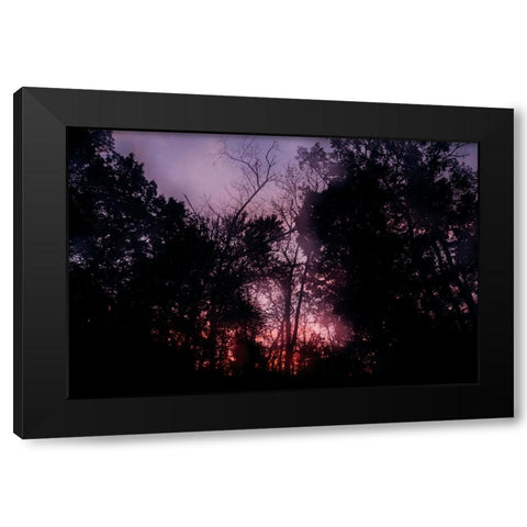Sunset 2 Black Modern Wood Framed Art Print with Double Matting by Malone, Will