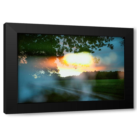 Sunset 3 Black Modern Wood Framed Art Print with Double Matting by Malone, Will