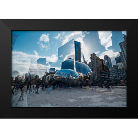 The Bean Black Modern Wood Framed Art Print by Malone, Will