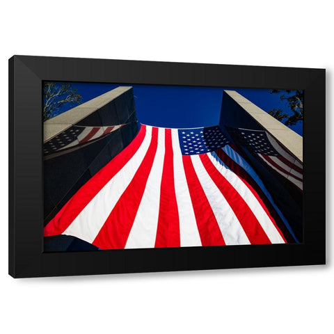 America Black Modern Wood Framed Art Print with Double Matting by Malone, Will