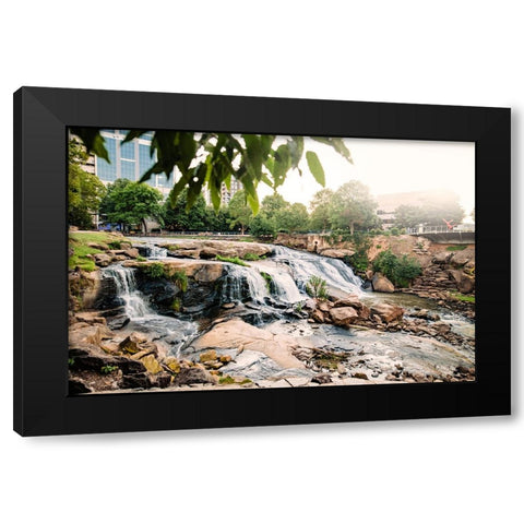 Not Secret Waterfall Black Modern Wood Framed Art Print by Malone, Will