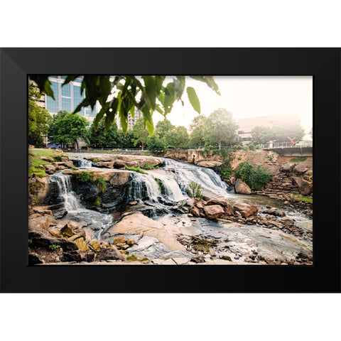Not Secret Waterfall Black Modern Wood Framed Art Print by Malone, Will