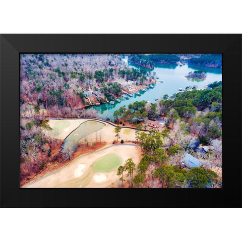 Golf Lake Black Modern Wood Framed Art Print by Malone, Will