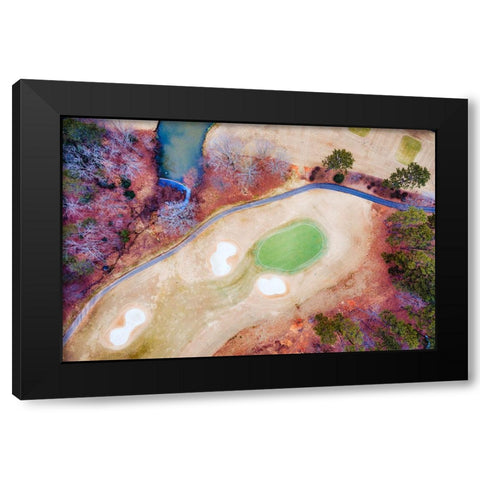 Golf Lake 2 Black Modern Wood Framed Art Print with Double Matting by Malone, Will