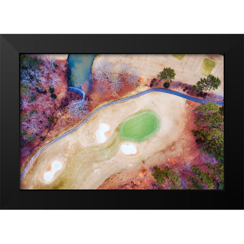 Golf Lake 2 Black Modern Wood Framed Art Print by Malone, Will