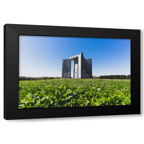 Guidestones Black Modern Wood Framed Art Print by Malone, Will