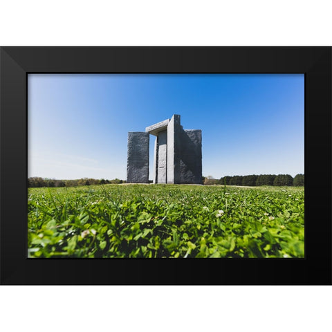 Guidestones Black Modern Wood Framed Art Print by Malone, Will