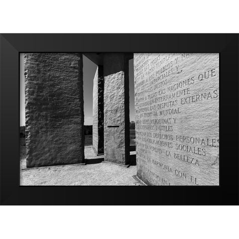 Guidestones 2 Black Modern Wood Framed Art Print by Malone, Will