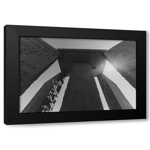 Guidestones 3 Black Modern Wood Framed Art Print with Double Matting by Malone, Will