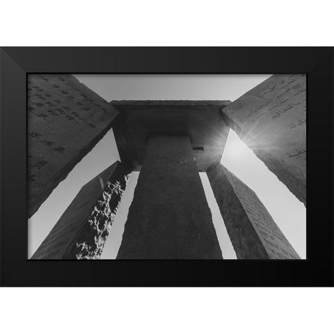 Guidestones 3 Black Modern Wood Framed Art Print by Malone, Will