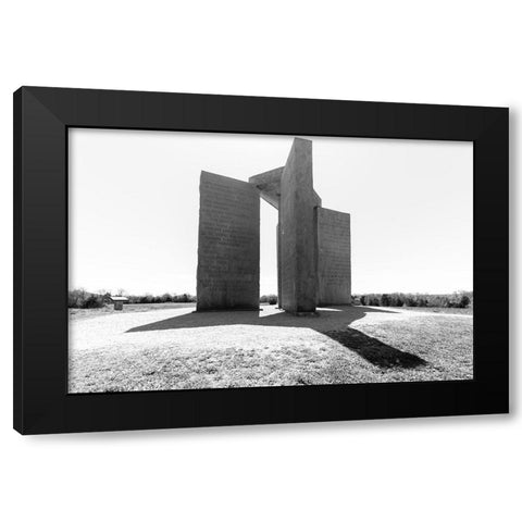 Guidestones 4 Black Modern Wood Framed Art Print with Double Matting by Malone, Will