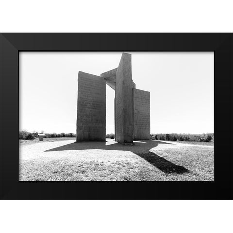 Guidestones 4 Black Modern Wood Framed Art Print by Malone, Will