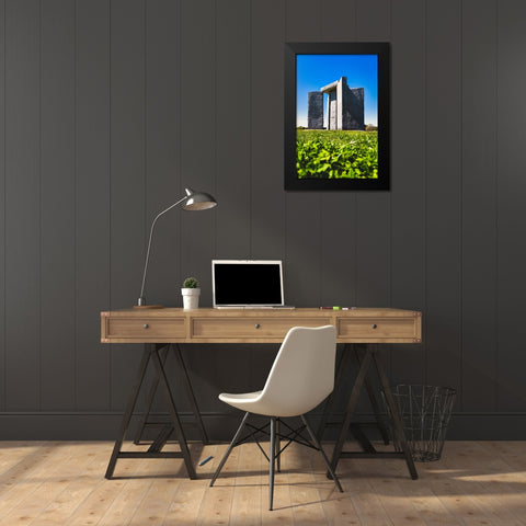 Guidestones 5 Black Modern Wood Framed Art Print by Malone, Will
