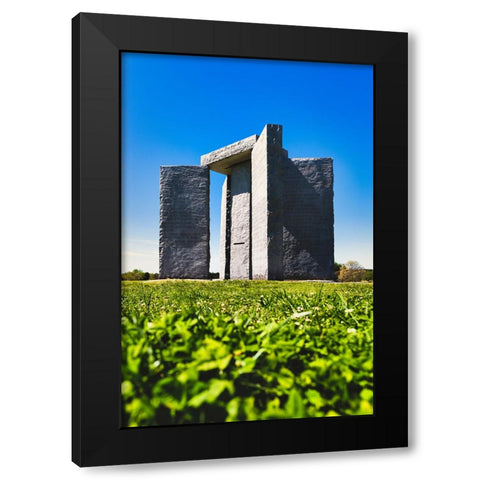 Guidestones 5 Black Modern Wood Framed Art Print with Double Matting by Malone, Will