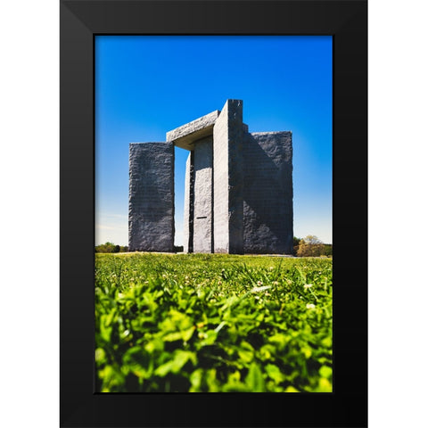 Guidestones 5 Black Modern Wood Framed Art Print by Malone, Will