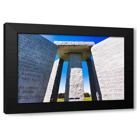 Guidestones 7 Black Modern Wood Framed Art Print with Double Matting by Malone, Will