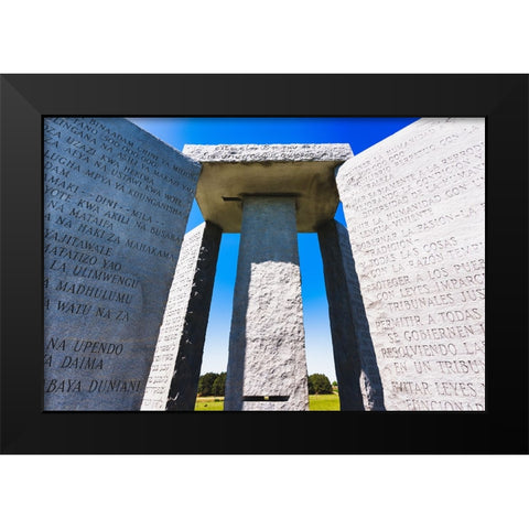 Guidestones 7 Black Modern Wood Framed Art Print by Malone, Will