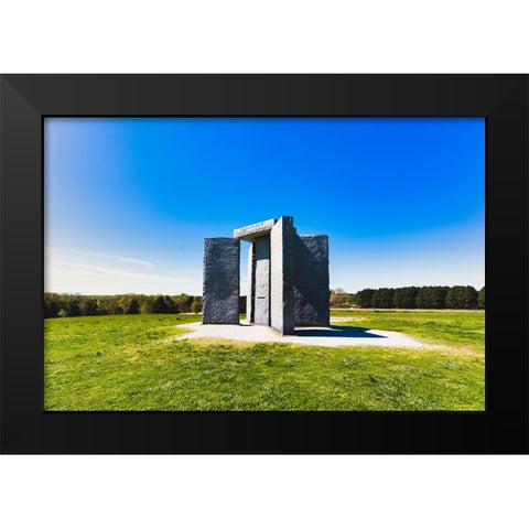 Guidestones 8 Black Modern Wood Framed Art Print by Malone, Will
