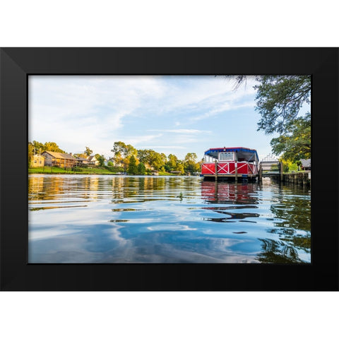 Cane River Queen 3 Black Modern Wood Framed Art Print by Malone, Will