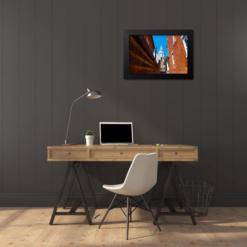 Capital Alley Black Modern Wood Framed Art Print by Malone, Will