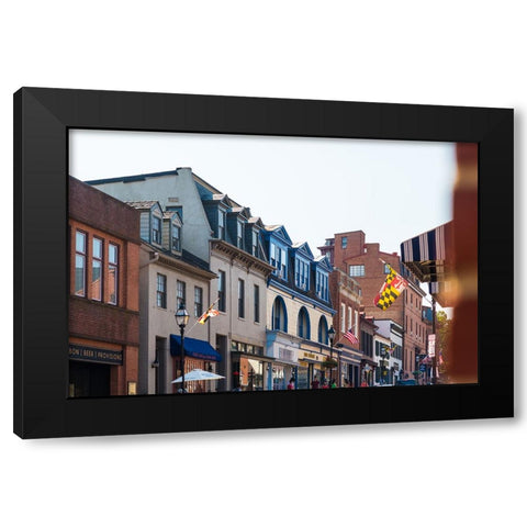 Downtown Annapolis 2 Black Modern Wood Framed Art Print with Double Matting by Malone, Will