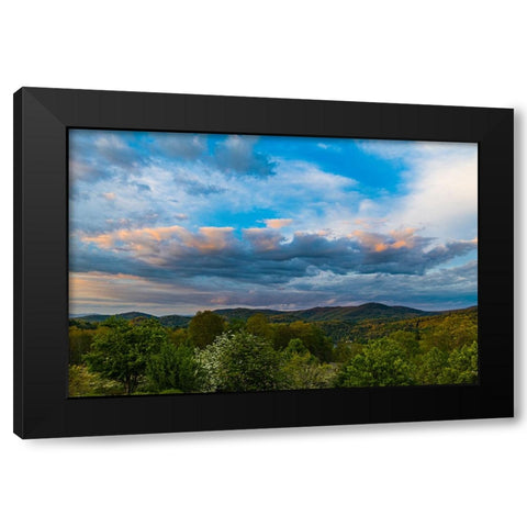 Cashiers Clouds Black Modern Wood Framed Art Print with Double Matting by Malone, Will