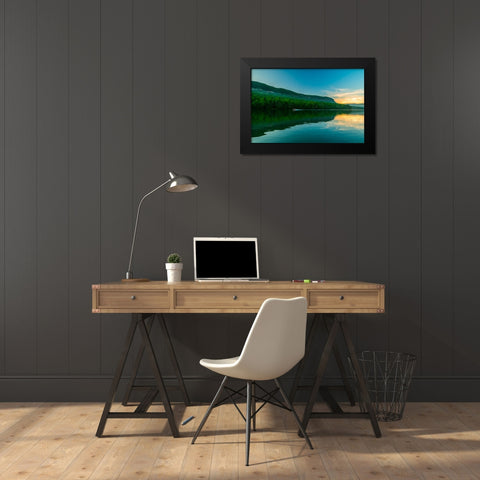 Escape Black Modern Wood Framed Art Print by Malone, Will