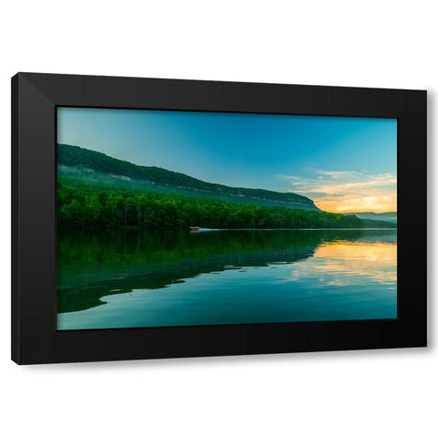 Escape Black Modern Wood Framed Art Print by Malone, Will
