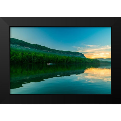 Escape Black Modern Wood Framed Art Print by Malone, Will