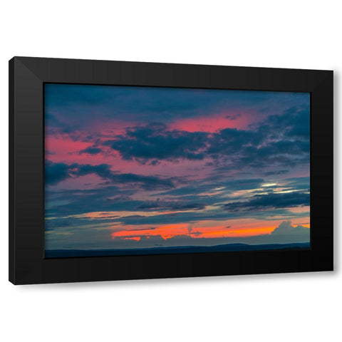 Glow Black Modern Wood Framed Art Print with Double Matting by Malone, Will
