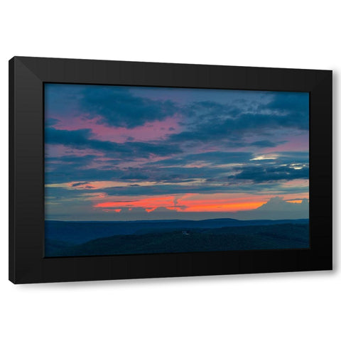 Glow 2 Black Modern Wood Framed Art Print with Double Matting by Malone, Will