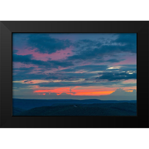 Glow 2 Black Modern Wood Framed Art Print by Malone, Will