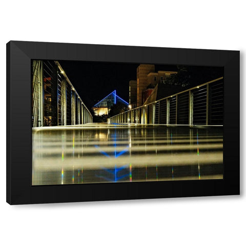 Golden Trail Black Modern Wood Framed Art Print by Malone, Will