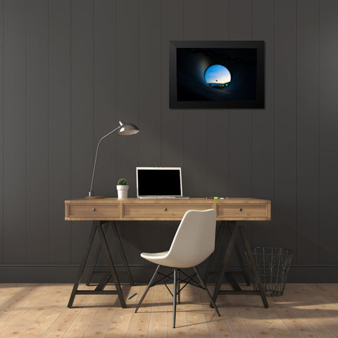 Spider Black Modern Wood Framed Art Print by Malone, Will