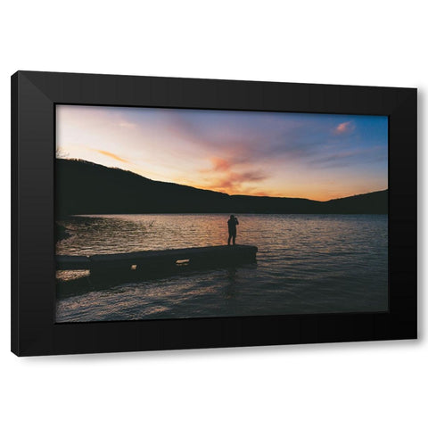 Subtle Sunset Black Modern Wood Framed Art Print with Double Matting by Malone, Will