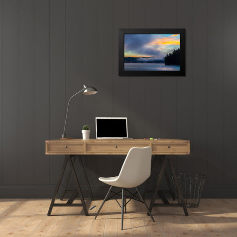 Fishermen Black Modern Wood Framed Art Print by Malone, Will