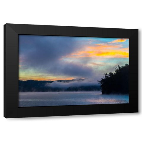 Fishermen Black Modern Wood Framed Art Print by Malone, Will
