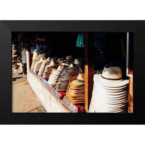 Hat Shop 2 Black Modern Wood Framed Art Print by Malone, Will