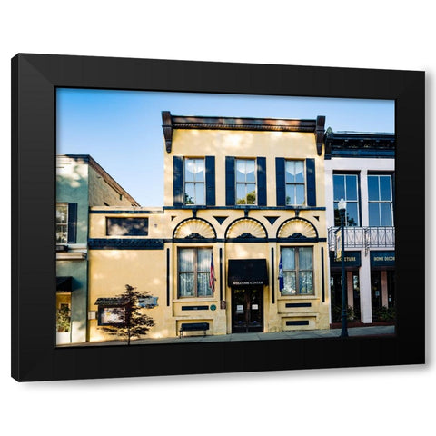 Old Bank Black Modern Wood Framed Art Print with Double Matting by Malone, Will