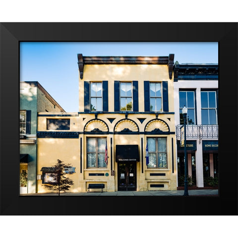 Old Bank Black Modern Wood Framed Art Print by Malone, Will