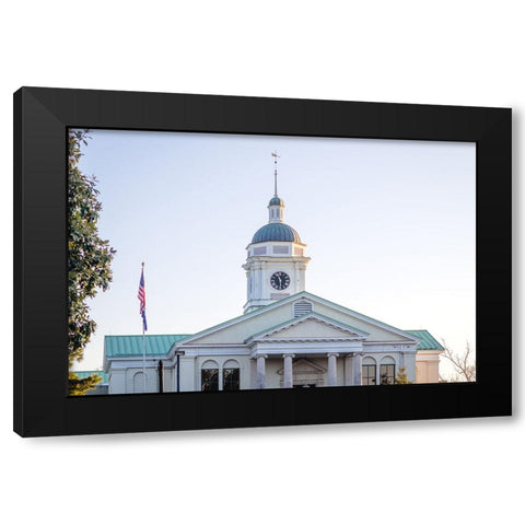 Aiken Courthouse Black Modern Wood Framed Art Print with Double Matting by Malone, Will